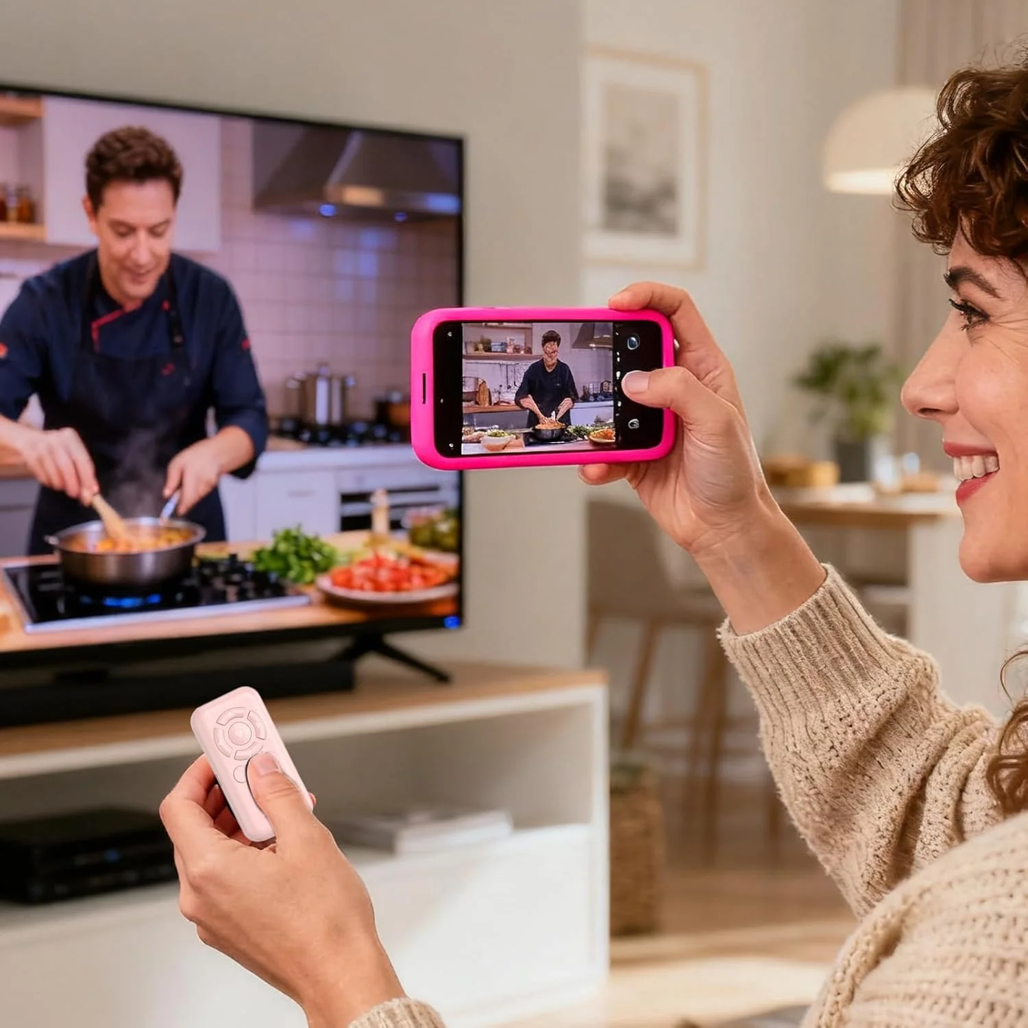 ریموت کنترل بی‌سیم قابل حمل، 9 دکمه هوشمند، ریموت شارژی | برای دوربین گوشی، پروژکتور، ارائه، محل کار، کنفرانس، عکاسی، گاراژ، مدرسه