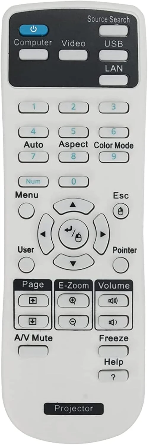 ریموت کنترل جایگزین مناسب برای پروژکتورهای اپسون EX7240 PRO, EX9200 PRO, H719A, PowerLite 1224, PowerLite 1264 EX3240, EX5240, EX5250 PRO ریموت کنترل جایگزین مناسب برای پروژکتورهای اپسون EX7240 PRO, EX9200 PRO, H719A, PowerLite 1224, PowerLite 1264 EX3240, EX5240, EX5250 PRO