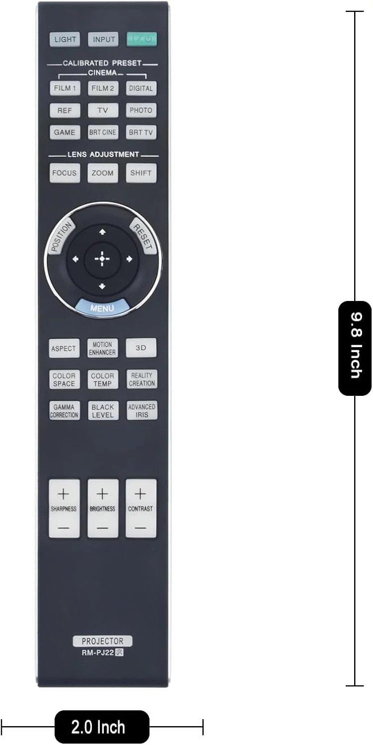 ریموت کنترل جایگزین RM-PJ22 سازگار با پروژکتورهای سونی 4K 3D مدل VPL-VW1000ES ریموت کنترل جایگزین RM-PJ22 سازگار با پروژکتورهای سونی 4K 3D مدل VPL-VW1000ES