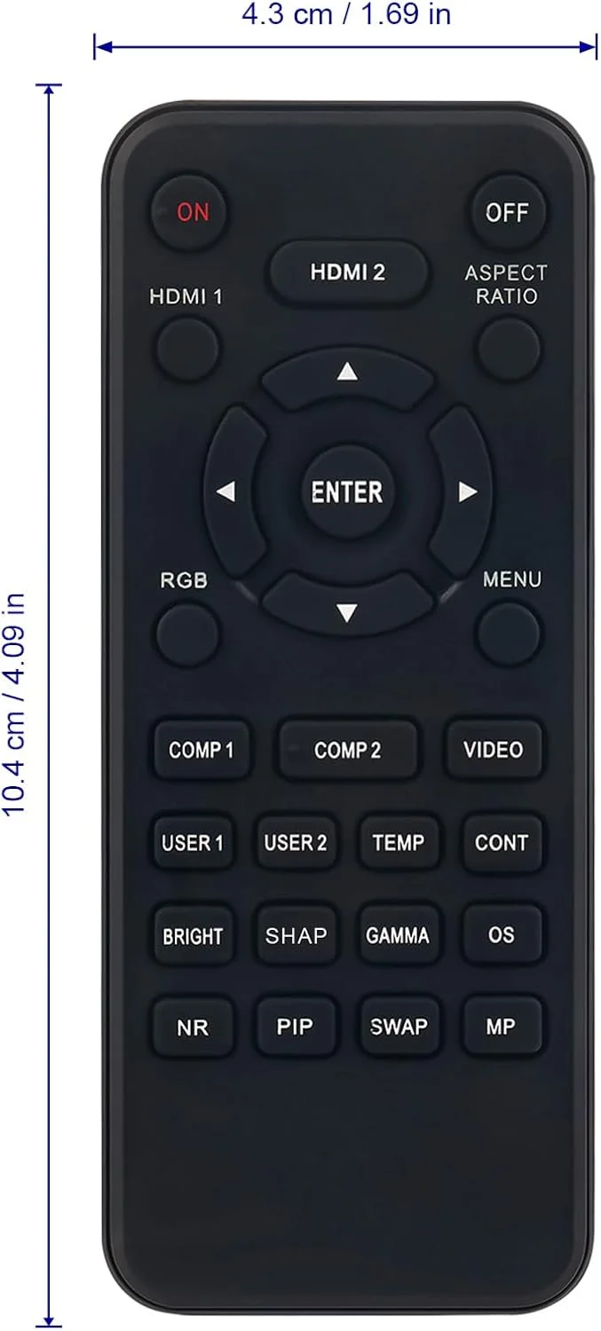 ریموت جایگزین مناسب برای پروژکتور ویویتک مدل های D8300 D8300LT D8300ST D8300EST WUXGA DLP ریموت جایگزین مناسب برای پروژکتور ویویتک مدل های D8300 D8300LT D8300ST D8300EST WUXGA DLP