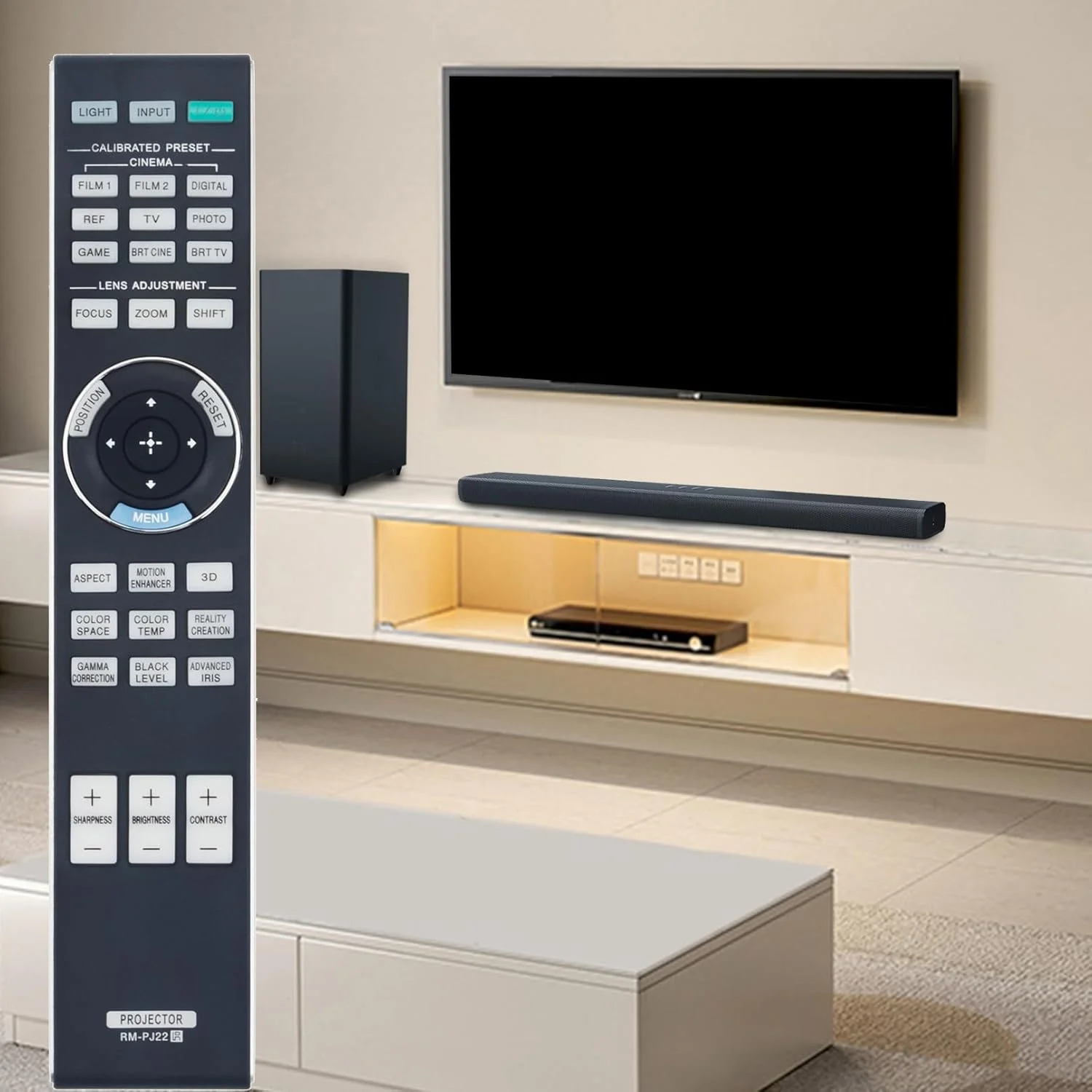 ریموت کنترل جایگزین RM-PJ22 سازگار با پروژکتورهای سونی 4K 3D مدل VPL-VW1000ES ریموت کنترل جایگزین RM-PJ22 سازگار با پروژکتورهای سونی 4K 3D مدل VPL-VW1000ES