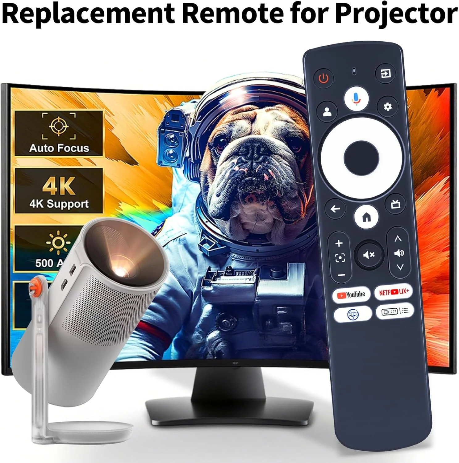 ریموت کنترل جایگزین سازگار با مینی پروژکتور AURZEN Boom مدل EAZZE D1G، برای پروژکتور هوشمند 4K UHD GooDee (پشتیبانی از اتصال بلوتوث و مادون قرمز) ریموت کنترل جایگزین سازگار با مینی پروژکتور AURZEN Boom مدل EAZZE D1G، برای پروژکتور هوشمند 4K UHD GooDee (پشتیبانی از اتصال بلوتوث و مادون قرمز)