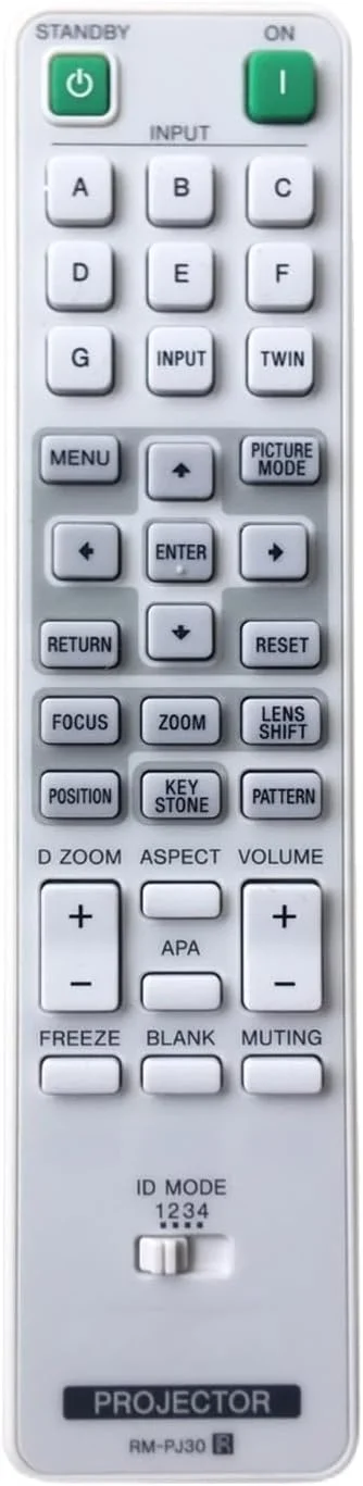 ریموت کنترل جایگزین برای پروژکتور، سازگار با Sony RM-PJ30, VPL-FHZ120B, VPL-FH30, VPL-FH500, VPL-FH500L, VPL-FHZ55, VPL-FHZ55/B, VPL-FX30, VPL-FX35, VPL-FX500, VPL-FX500L