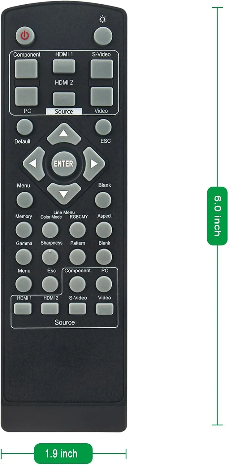 ریموت کنترل پروژکتور جایگزین سازگار با پروژکتورهای Epson PowerLite 6100 6100UB 8350 8700UB 8350UB 6500UB HC6100 V11H419020 V11H262120 V11H292020 V11H291120 EH-TW4400 EH-TW3000 EH-TW3200 ریموت کنترل پروژکتور جایگزین سازگار با پروژکتورهای Epson PowerLite 6100 6100UB 8350 8700UB 8350UB 6500UB HC6100 V11H419020 V11H262120 V11H292020 V11H291120 EH-TW4400 EH-TW3000 EH-TW3200