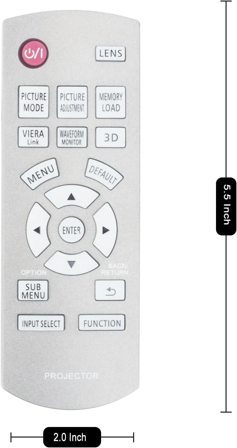 ریموت کنترل جایگزین N2QAYB000680 سازگار با پروژکتور پاناسونیک 3LCD مدل های PT-AE8000U PT-AE7000U PT-AE8000 PT-AE7000 PT-AT6000 PT-AT5000 PT-AT6000E PT-AT5000E PT-AE8000EZ PT-AE7000EH ریموت کنترل جایگزین N2QAYB000680 سازگار با پروژکتور پاناسونیک 3LCD مدل های PT-AE8000U PT-AE7000U PT-AE8000 PT-AE7000 PT-AT6000 PT-AT5000 PT-AT6000E PT-AT5000E PT-AE8000EZ PT-AE7000EH
