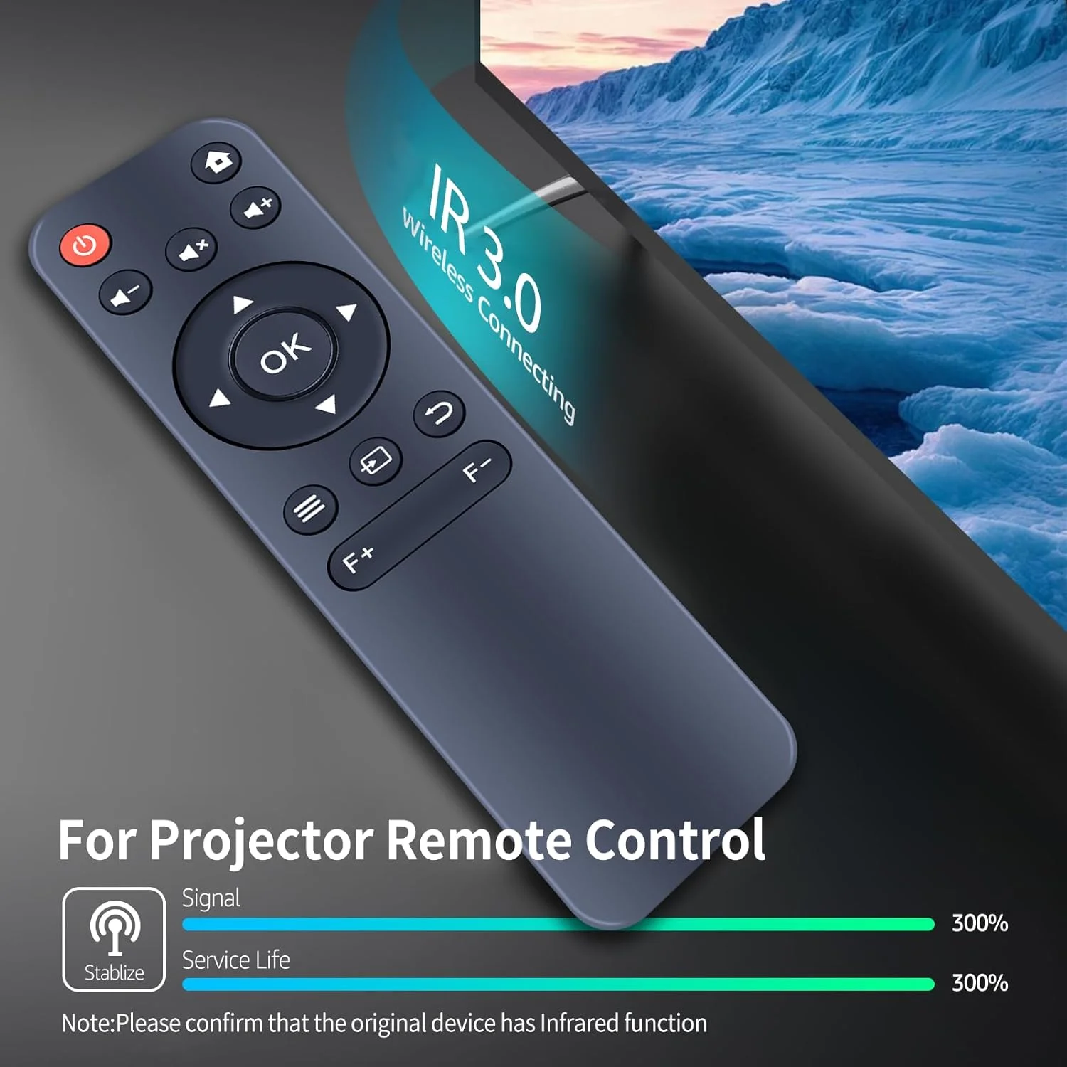 ریموت کنترل جایگزین برای پروژکتور مینی قابل حمل BKZ V18، برای Sovboi VB6، برای XuanPad K3 X3، برای پروژکتور فیلم فضای باز Tecaki X5 ریموت کنترل جایگزین برای پروژکتور مینی قابل حمل BKZ V18، برای Sovboi VB6، برای XuanPad K3 X3، برای پروژکتور فیلم فضای باز Tecaki X5