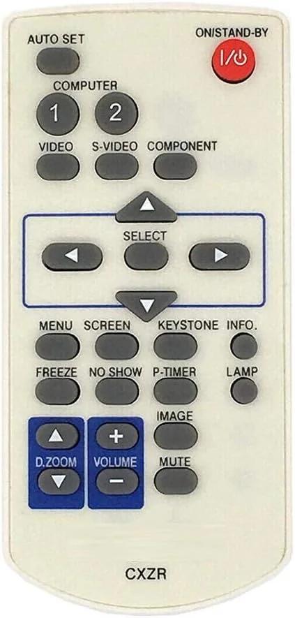 ریموت کنترل جایگزین برای پروژکتورهای PLC-XU101 XU105 XU106 XU111 XU115 XU115W XU116 XU3800 E32 XW50 XW55 XW55A XW56 XE30 XU2010C ریموت کنترل جایگزین برای پروژکتورهای PLC-XU101 XU105 XU106 XU111 XU115 XU115W XU116 XU3800 E32 XW50 XW55 XW55A XW56 XE30 XU2010C
