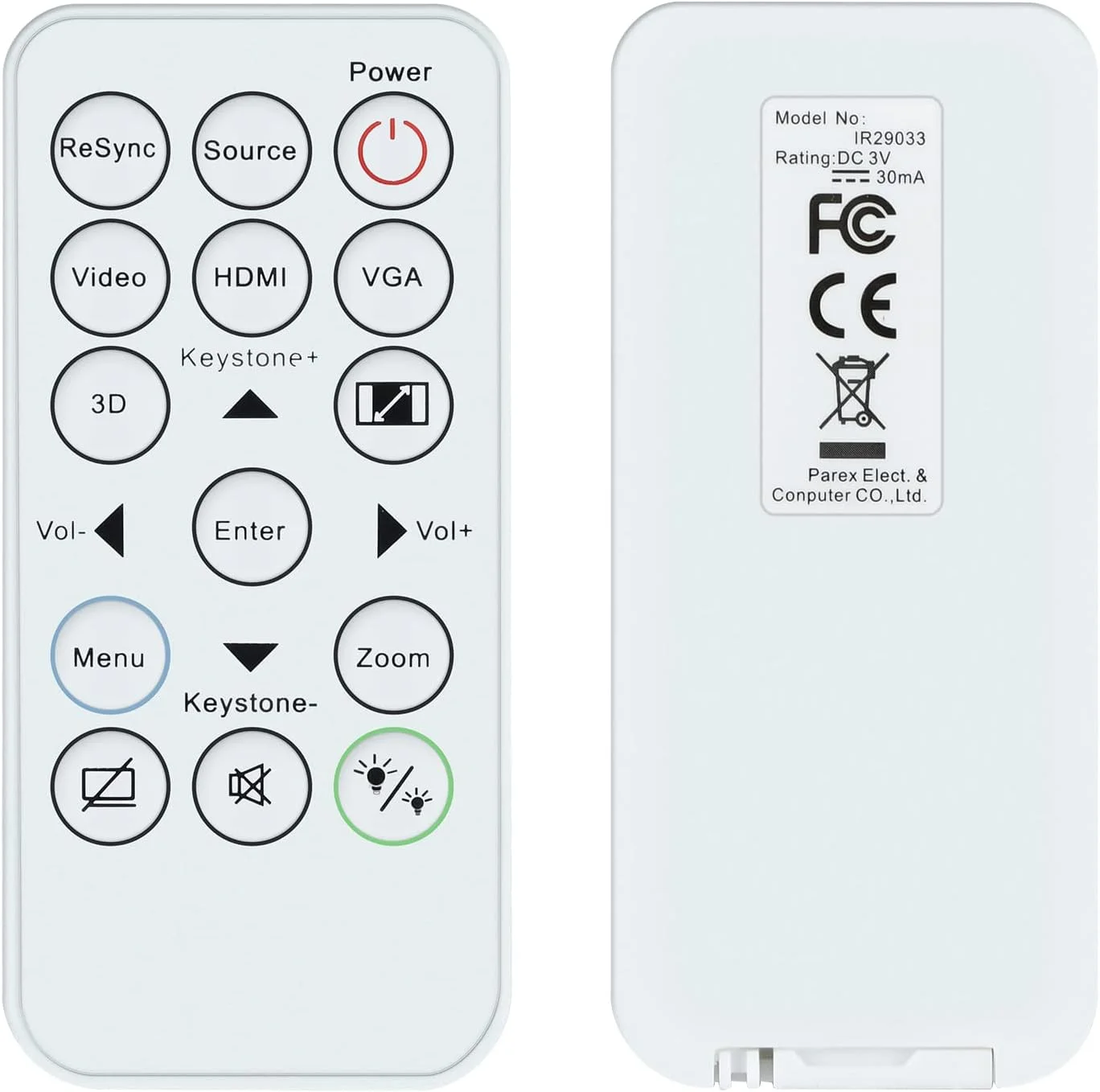 ریموت کنترل جایگزین پروژکتور سازگار با پروژکتورهای Optoma DAESSGN مدل H112e H182X S316 S315 S312 S310e W316 W312 W310 X316 X315 X312 ریموت کنترل جایگزین پروژکتور سازگار با پروژکتورهای Optoma DAESSGN مدل H112e H182X S316 S315 S312 S310e W316 W312 W310 X316 X315 X312