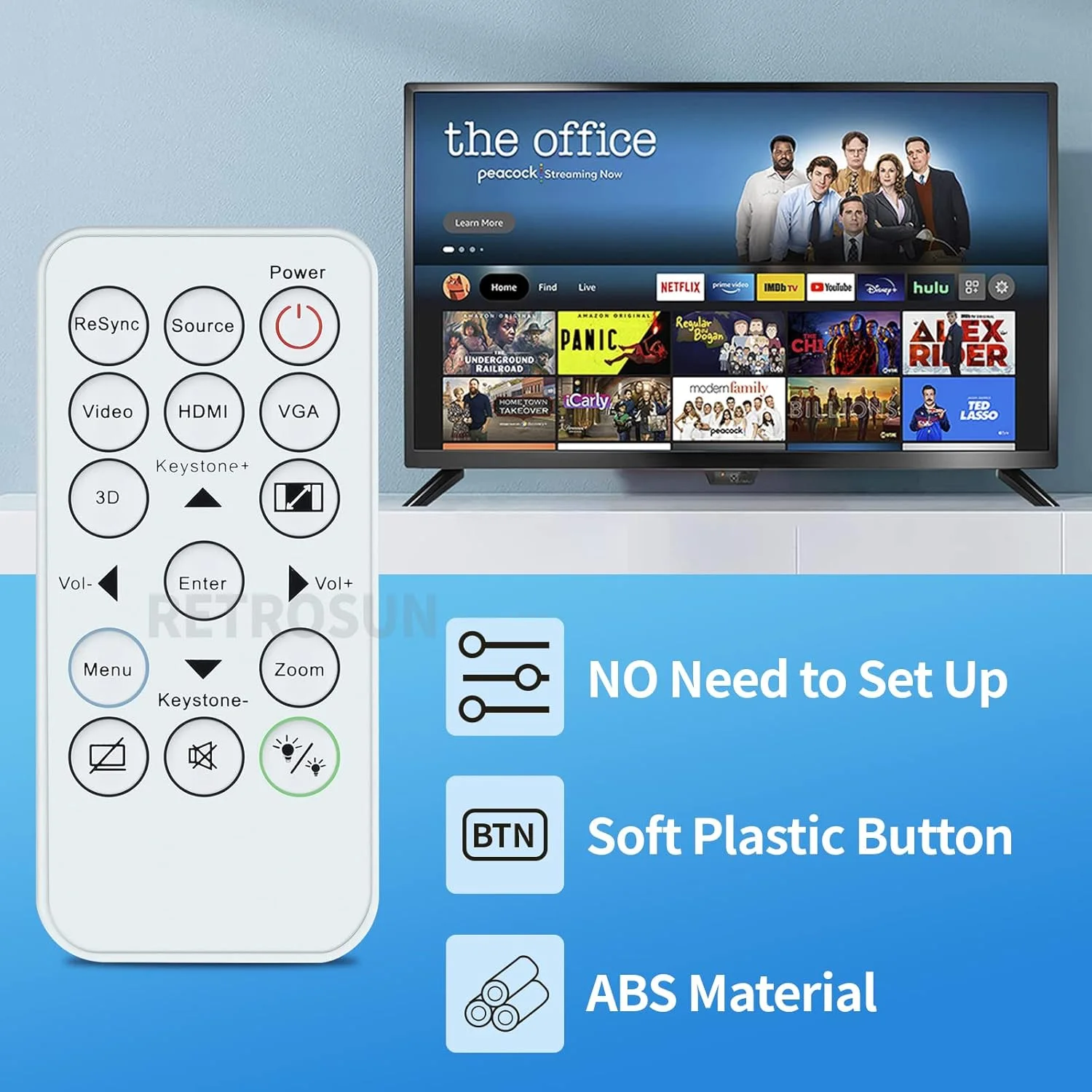 ریموت کنترل جایگزین پروژکتور سازگار با پروژکتورهای Optoma DAESSGN مدل H112e H182X S316 S315 S312 S310e W316 W312 W310 X316 X315 X312 ریموت کنترل جایگزین پروژکتور سازگار با پروژکتورهای Optoma DAESSGN مدل H112e H182X S316 S315 S312 S310e W316 W312 W310 X316 X315 X312