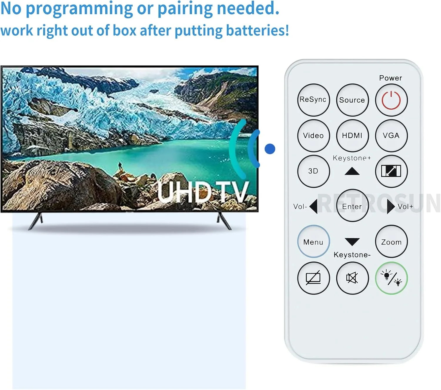 ریموت کنترل جایگزین پروژکتور سازگار با پروژکتورهای Optoma DAESSGN مدل H112e H182X S316 S315 S312 S310e W316 W312 W310 X316 X315 X312 ریموت کنترل جایگزین پروژکتور سازگار با پروژکتورهای Optoma DAESSGN مدل H112e H182X S316 S315 S312 S310e W316 W312 W310 X316 X315 X312