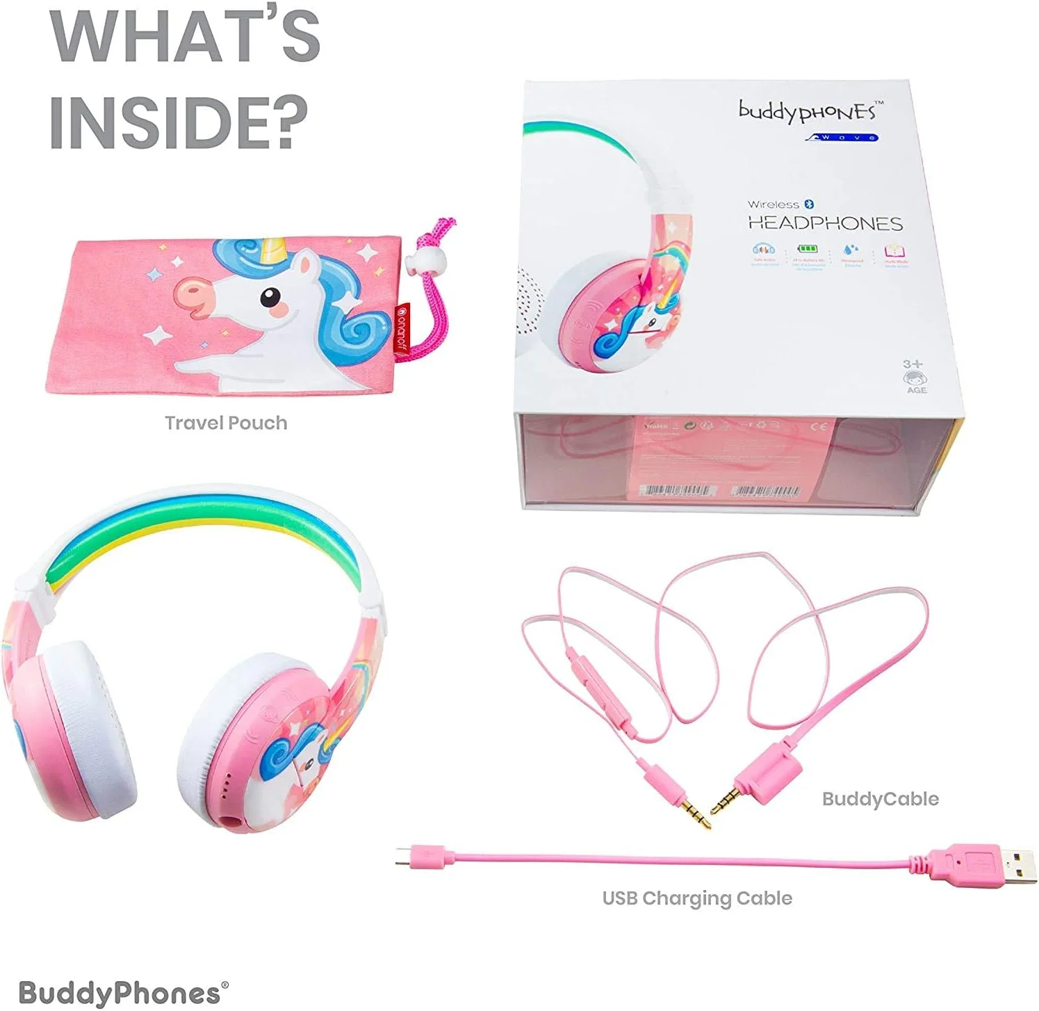 هدفون بی سیم بلوتوثی تاشو و ضد آب ONANOFF Kids Buddy Phones Wave - عمر باتری 24 ساعته