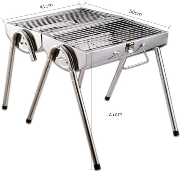 باربیکیو ذغالی تاشو قابل حمل ABNNHK، استیل ضد زنگ، مناسب کباب، تاشو و قابل حمل، ایده آل برای کمپینگ باربیکیو ذغالی تاشو قابل حمل ABNNHK، استیل ضد زنگ، مناسب کباب، تاشو و قابل حمل، ایده آل برای کمپینگ
