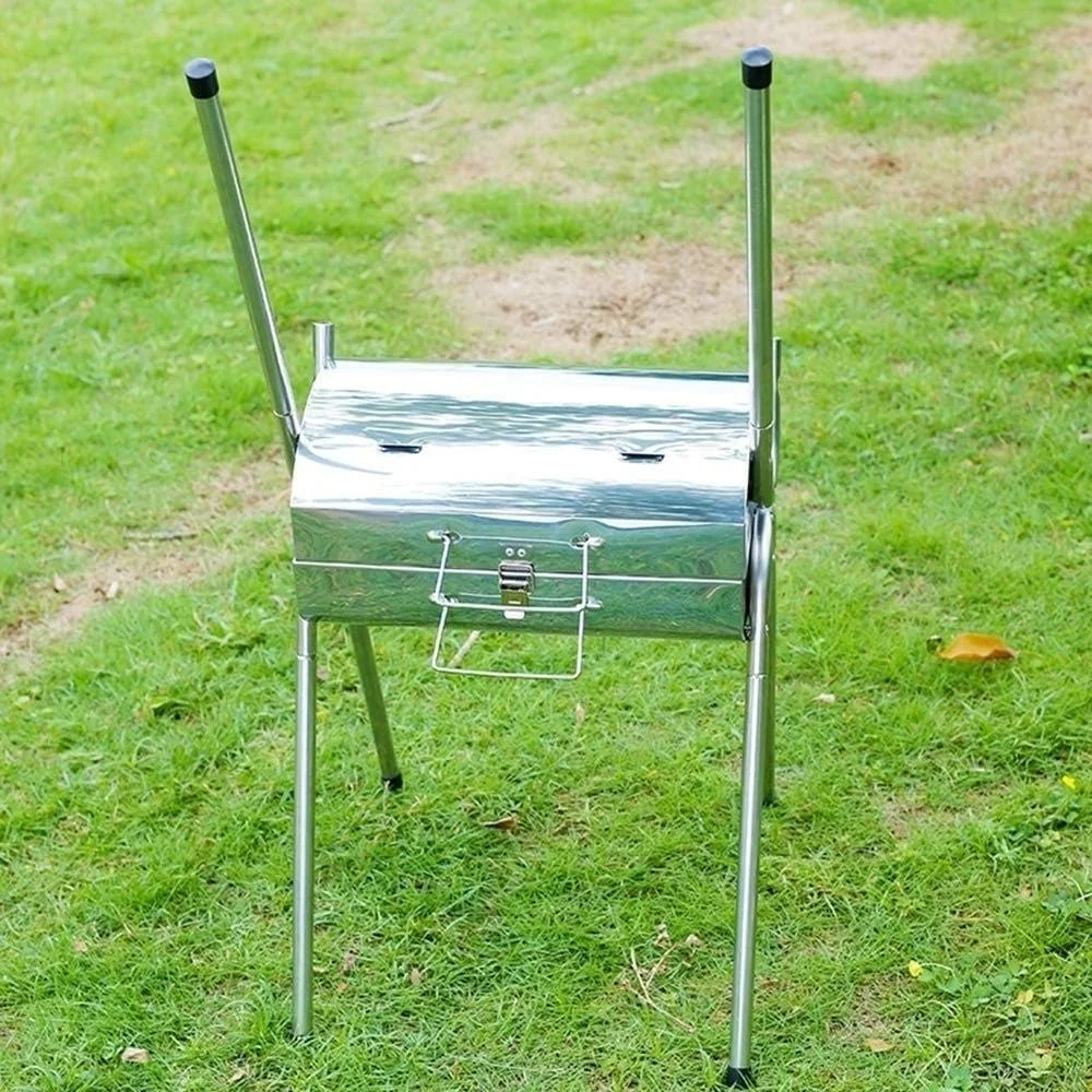 باربیکیو ذغالی تاشو قابل حمل ABNNHK، کباب پز استیل ضد زنگ، تاشو و مناسب برای کمپینگ باربیکیو ذغالی تاشو قابل حمل ABNNHK، کباب پز استیل ضد زنگ، تاشو و مناسب برای کمپینگ