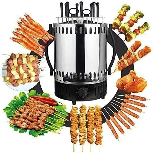 فر چرخشی عمودی حرفه ای Axooms (8 سیخ) - دستگاه کباب پز برقی رومیزی، دستگاه پخت چرخشی، سیخ های کباب استیل ضد زنگ مناسب برای استفاده خانگی فر چرخشی عمودی حرفه ای Axooms (8 سیخ) - دستگاه کباب پز برقی رومیزی، دستگاه پخت چرخشی، سیخ های کباب استیل ضد زنگ مناسب برای استفاده خانگی