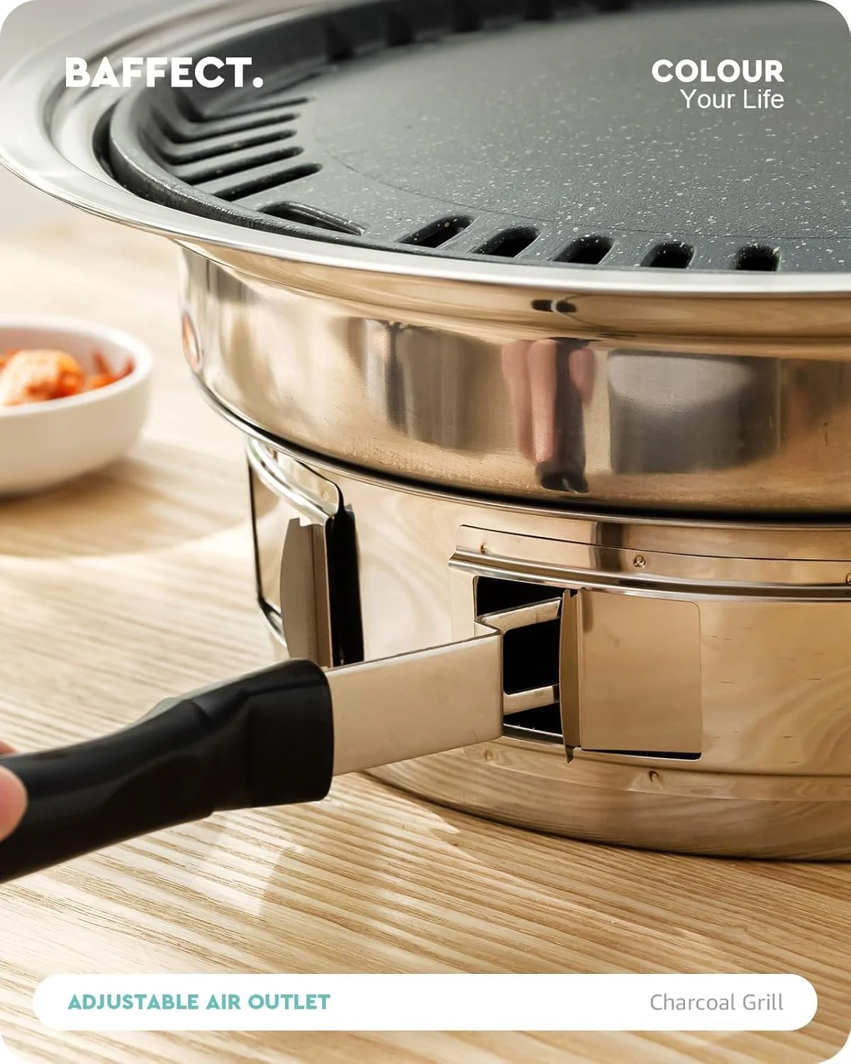 باربیکیو زغالی بافت، گریل کرهای، اجاق زغالی استیل ضد زنگ قابل حمل و نچسب برای کمپینگ در فضای باز، گریل کوچک 13.7 اینچی برای پخت و پز در فضای باز باربیکیو زغالی بافت، گریل کرهای، اجاق زغالی استیل ضد زنگ قابل حمل و نچسب برای کمپینگ در فضای باز، گریل کوچک 13.7 اینچی برای پخت و پز در فضای باز