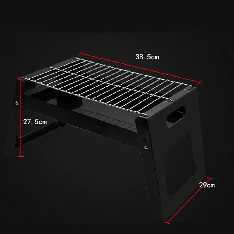 باربیکیو ذغالی تاشو ZLQHDG، ضخیم شده، مناسب فضای باز، ابزار کباب پز، استیل ضد زنگ تاشو برای استفاده در منزل باربیکیو ذغالی تاشو ZLQHDG، ضخیم شده، مناسب فضای باز، ابزار کباب پز، استیل ضد زنگ تاشو برای استفاده در منزل