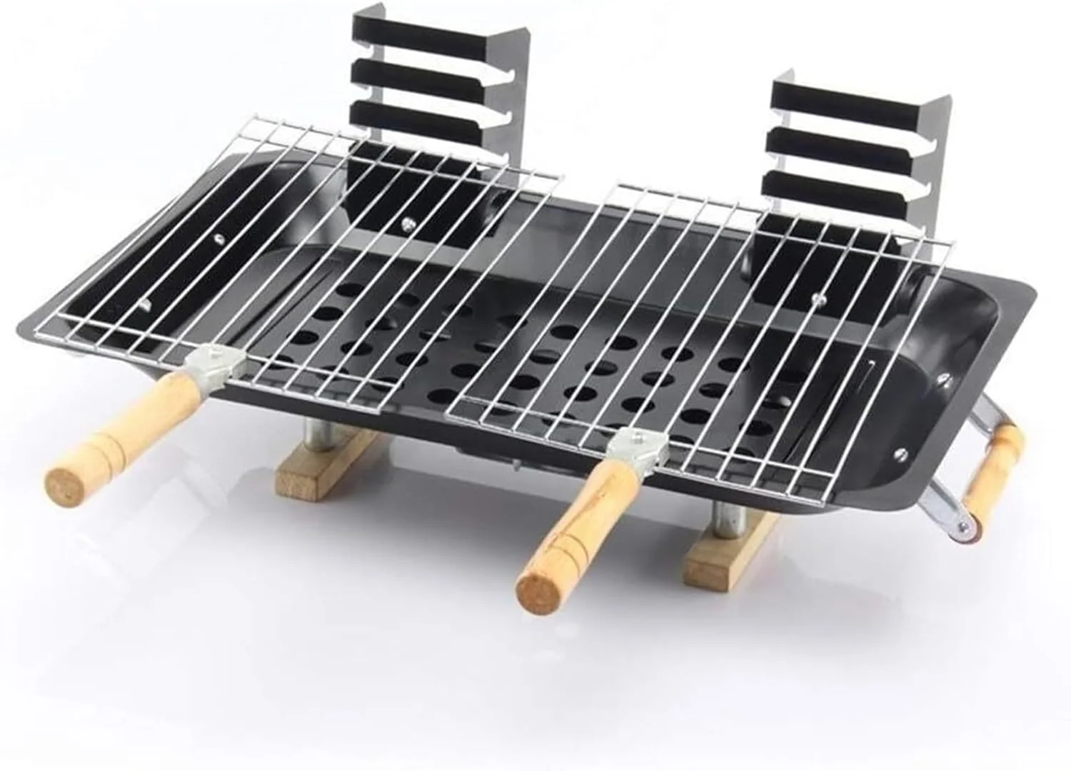 باربیکیو ذغالی تاشو قابل حمل استیل ضد زنگ کباب پز تاشو مناسب برای کمپینگ