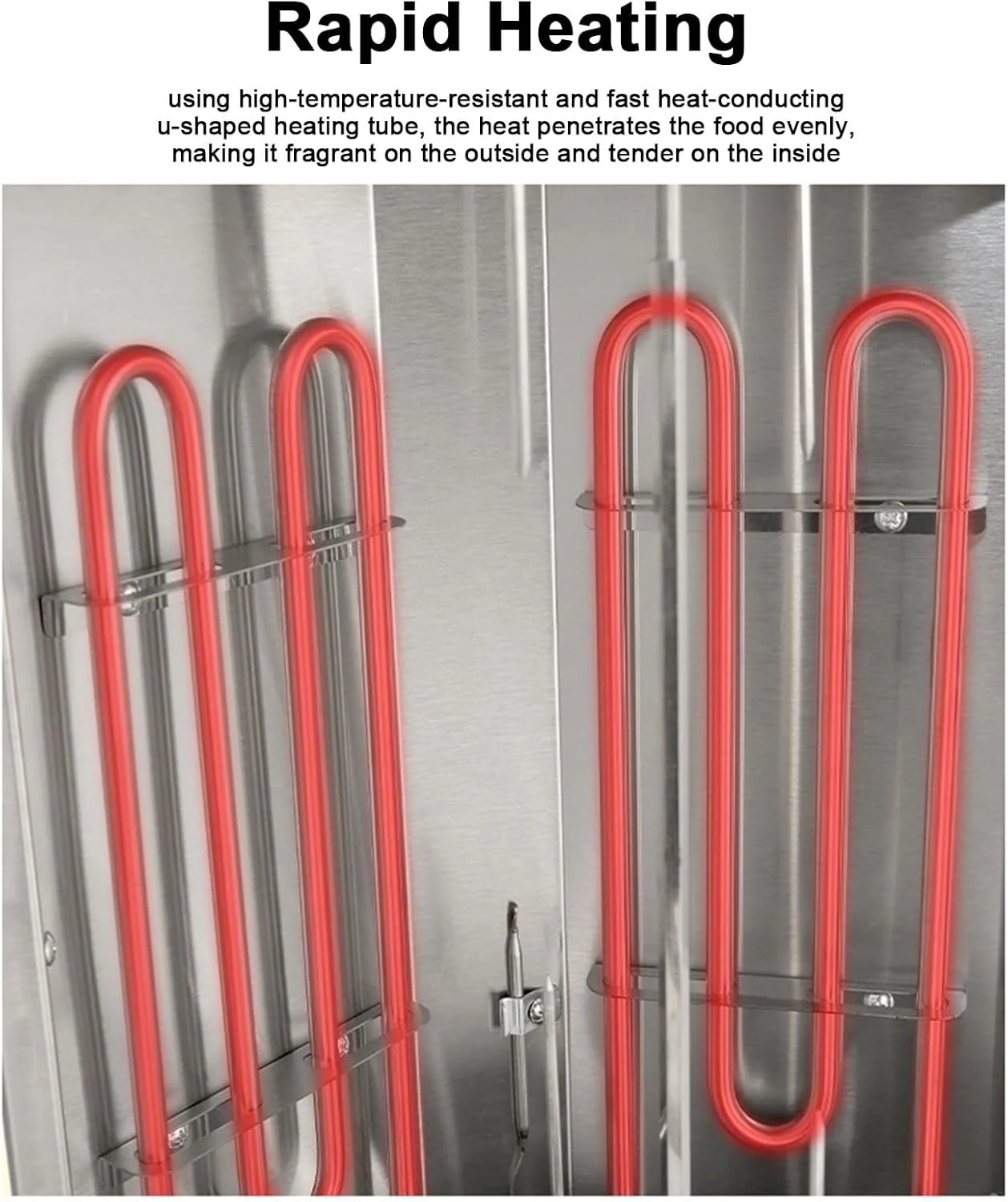 دستگاه کباب ترکی گردان DOKGRYD 3000W، گریل کباب ترکی عمودی برقی با تنظیم دما، فر کباب گردان 360 درجه برای مهمانی آشپزخانه رستوران خانگی