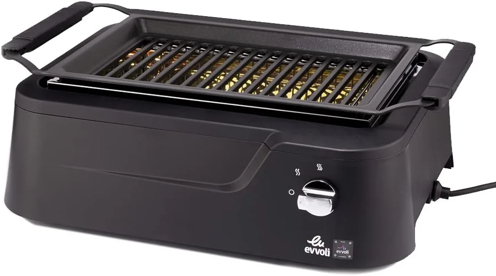 گریل برقی بدون دود Evvoli مناسب فضای داخلی و خارجی با توان 1660 وات مدل EVKA-GR1660B گریل برقی بدون دود Evvoli مناسب فضای داخلی و خارجی با توان 1660 وات مدل EVKA-GR1660B