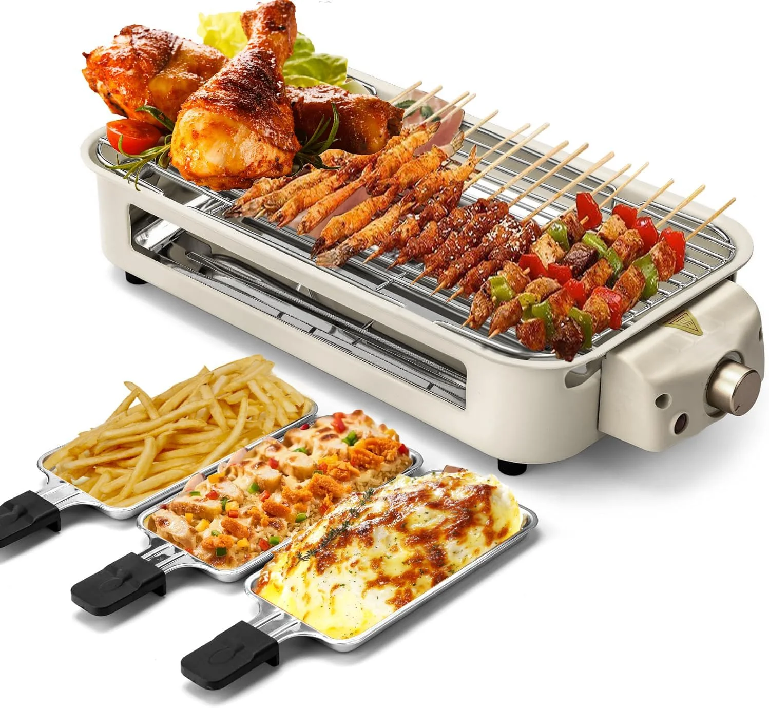 گریل برقی خانگی Exrp، گریل آشپزخانه 2 در 1 با توری گریل و صفحه پخت نچسب جداشدنی، کنترل دما، قابل شستشو در ماشین ظرفشویی، گریل بدون دود 1500 وات گریل برقی خانگی Exrp، گریل آشپزخانه 2 در 1 با توری گریل و صفحه پخت نچسب جداشدنی، کنترل دما، قابل شستشو در ماشین ظرفشویی، گریل بدون دود 1500 وات