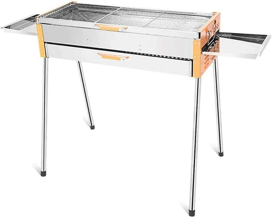باربیکیو استیل ضد زنگ خانگی ذغالی مناسب کباب و باغبانی و کمپینگ سایز 712874cm باربیکیو استیل ضد زنگ خانگی ذغالی مناسب کباب و باغبانی و کمپینگ سایز 712874cm