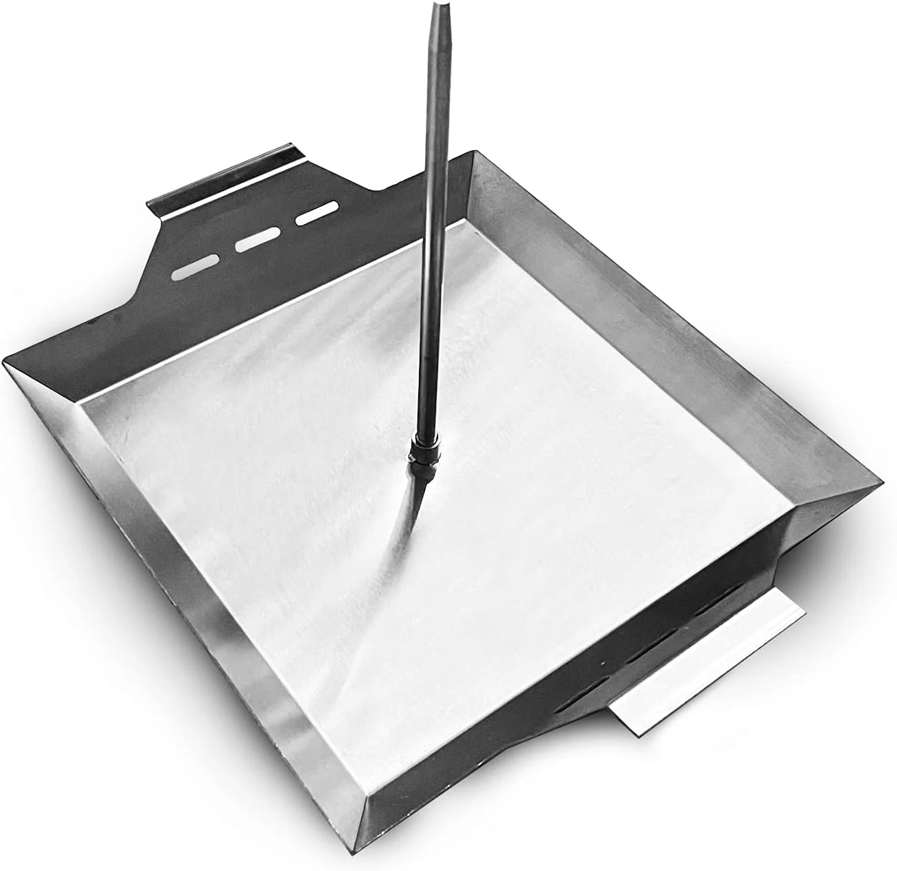 سیخ عمودی استیل ضد زنگ برای تاکو آل پاستور، شاورما، کباب - لوازم جانبی کباب پز با 2 میله جداشدنی (21.5 و 30.5 سانتی متر) - قابل استفاده روی گریل های زغالی یا اجاق گاز - دارای دسته، بدون سینی چکه گیر