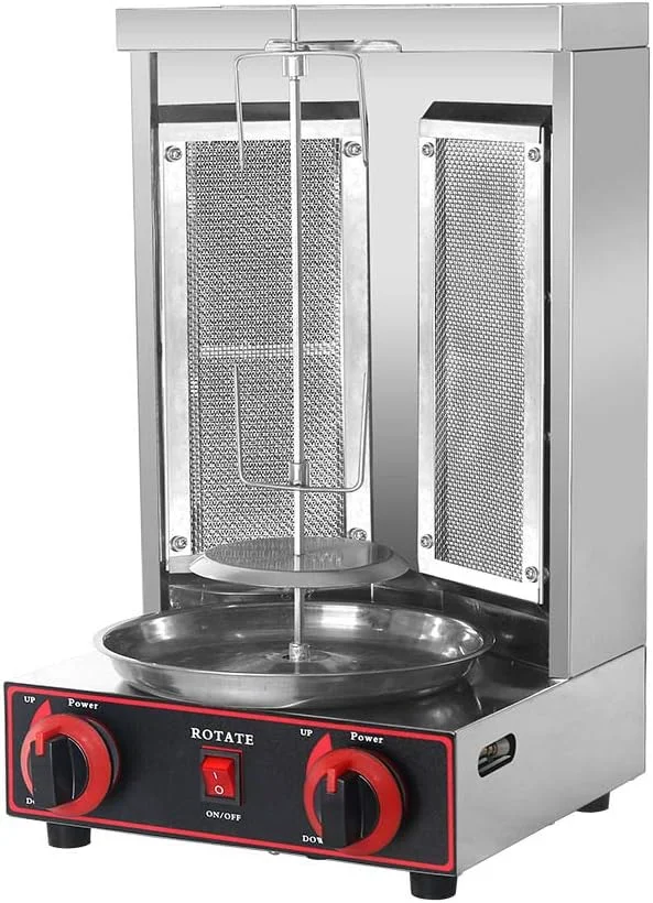 دستگاه گریل شاورما گازی تجاری GZZT مناسب کباب ترکی، ژیرو و تاکو، 220 ولت