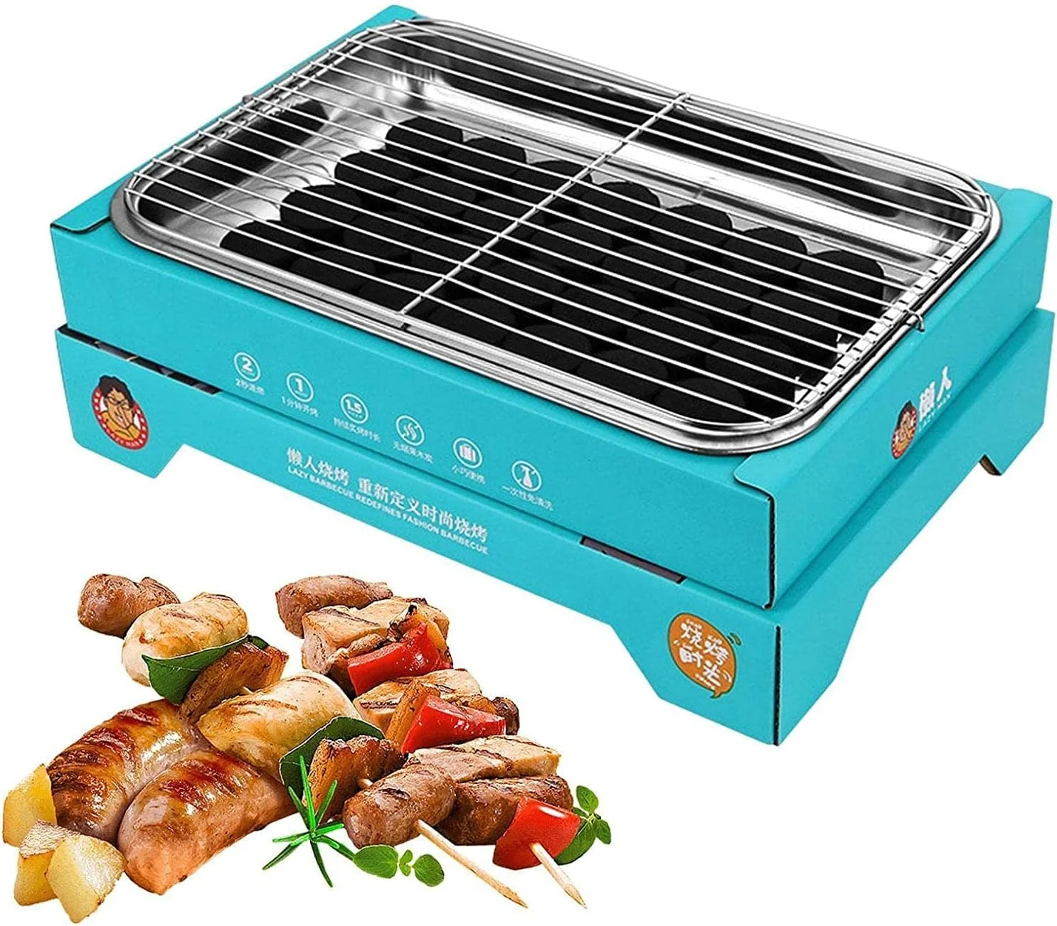 باربیکیو فوری 10 عددی، کباب پز ذغالی، باربیکیو کوچک قابل حمل - باربیکیو یکبار مصرف قابل حمل فقط برای فضای باز، شروع در چند ثانیه باربیکیو فوری 10 عددی، کباب پز ذغالی، باربیکیو کوچک قابل حمل - باربیکیو یکبار مصرف قابل حمل فقط برای فضای باز، شروع در چند ثانیه