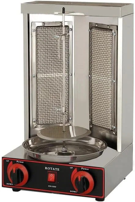 دستگاه کباب ترکی عمودی استیل KEhtu، دستگاه برقی شاورما با سینی جمع آوری روغن، چرخش 360 درجه، دستگاه کباب پز اتوماتیک، تجهیزات کباب پز بدون دود، برای شاورما، مرغ، تاکو و گوشت دستگاه کباب ترکی عمودی استیل KEhtu، دستگاه برقی شاورما با سینی جمع آوری روغن، چرخش 360 درجه، دستگاه کباب پز اتوماتیک، تجهیزات کباب پز بدون دود، برای شاورما، مرغ، تاکو و گوشت