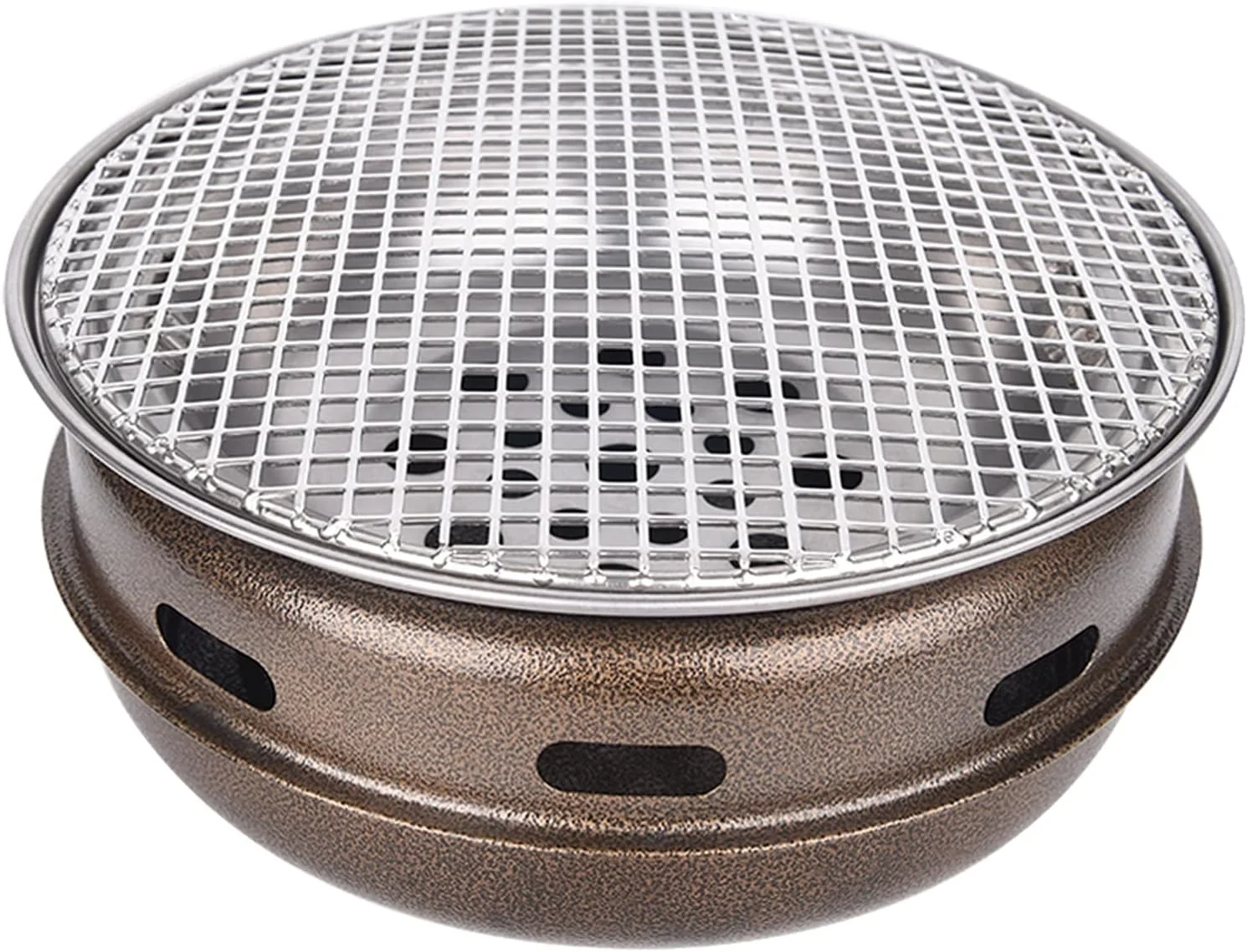 کباب پز چند منظوره ذغالی گرد رومیزی خانگی فلزی آهن قابل حمل اجاق گاز کمپینگ، 28x28x12.5 سانتی متر کباب پز چند منظوره ذغالی گرد رومیزی خانگی فلزی آهن قابل حمل اجاق گاز کمپینگ، 28x28x12.5 سانتی متر