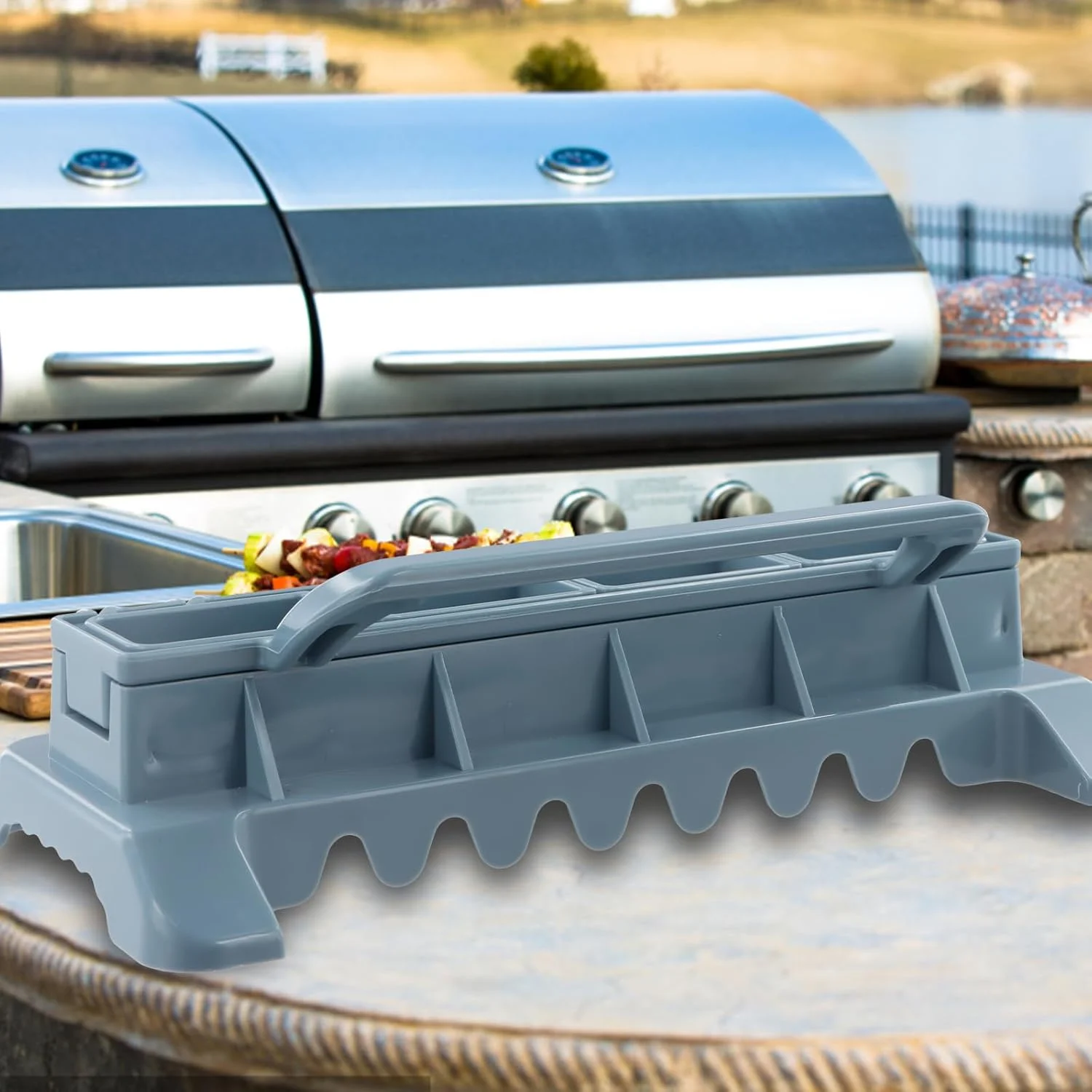 دستگاه کباب ساز، سیخ کباب زن پلاستیکی قابل حمل، سیخ کباب پز دستی، لوازم جانبی گریل برای آشپزخانه و کمپینگ دستگاه کباب ساز، سیخ کباب زن پلاستیکی قابل حمل، سیخ کباب پز دستی، لوازم جانبی گریل برای آشپزخانه و کمپینگ