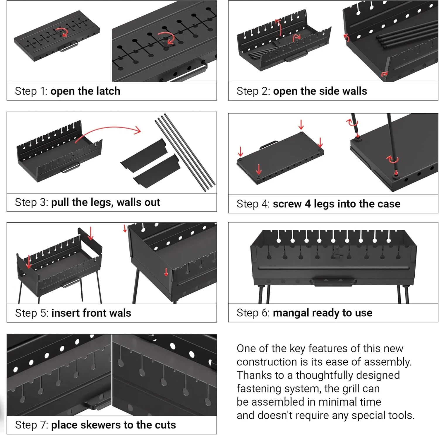 باربیکیو ذغالی MHH برای 10 سیخ - باربیکیو قابل حمل - کباب پز کمپینگ - منقل فلزی تاشو - کباب سیخی - BBQ برای پیک نیک EDC، آشپزی در فضای باز، کمپینگ، پیاده روی N10 باربیکیو ذغالی MHH برای 10 سیخ - باربیکیو قابل حمل - کباب پز کمپینگ - منقل فلزی تاشو - کباب سیخی - BBQ برای پیک نیک EDC، آشپزی در فضای باز، کمپینگ، پیاده روی N10
