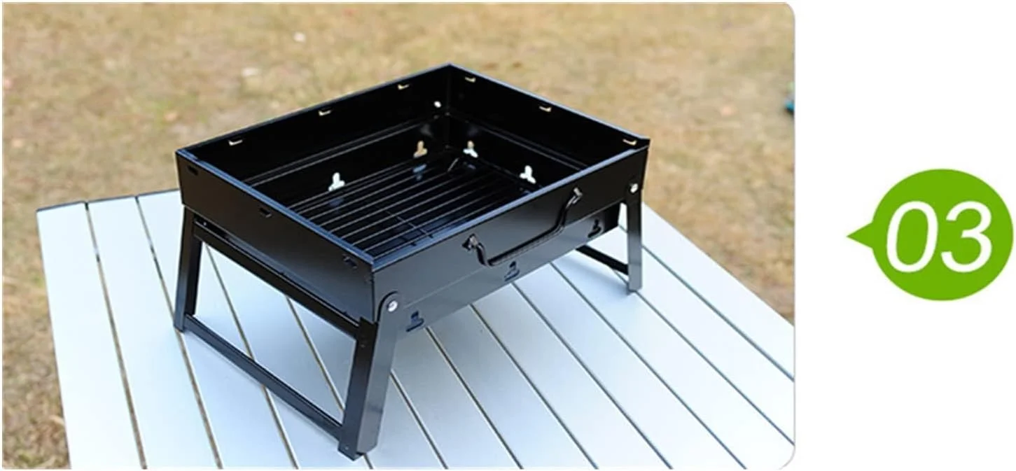 باربیکیو کباب پز تاشو قابل حمل ذغالی مناسب کمپینگ، پیک نیک و پخت و پز در فضای باز باربیکیو کباب پز تاشو قابل حمل ذغالی مناسب کمپینگ، پیک نیک و پخت و پز در فضای باز