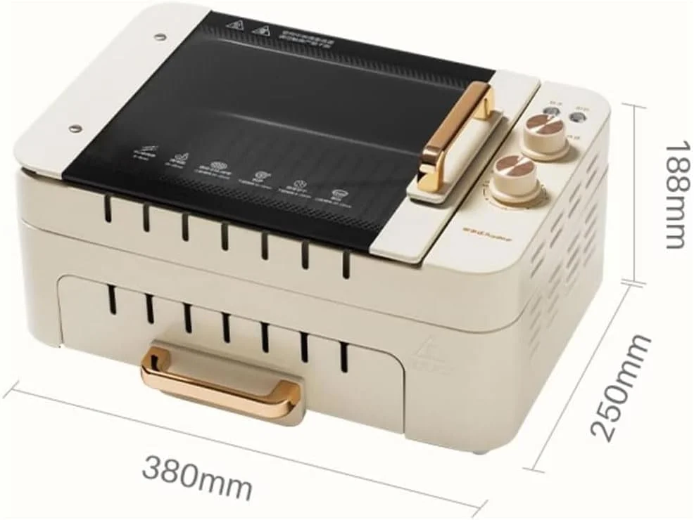 دستگاه کباب پز 1000 وات، دستگاه سیخ گردان خانگی بدون دود دو لایه نچسب، کباب پز برقی چرخشی 360 درجه اتوماتیک، طراحی جداشدنی، سه حالت، فر گریل برای داخل و خارج از منزل دستگاه کباب پز 1000 وات، دستگاه سیخ گردان خانگی بدون دود دو لایه نچسب، کباب پز برقی چرخشی 360 درجه اتوماتیک، طراحی جداشدنی، سه حالت، فر گریل برای داخل و خارج از منزل