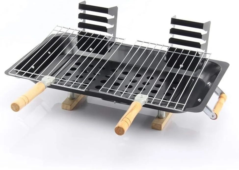 باربیکیو ذغالی تاشو قابل حمل استیل ضد زنگ مناسب کباب پز، تاشو و ایده آل برای کمپینگ باربیکیو ذغالی تاشو قابل حمل استیل ضد زنگ مناسب کباب پز، تاشو و ایده آل برای کمپینگ