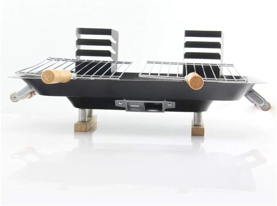 باربیکیو ذغالی تاشو قابل حمل استیل ضد زنگ مناسب کباب پز، تاشو و ایده آل برای کمپینگ باربیکیو ذغالی تاشو قابل حمل استیل ضد زنگ مناسب کباب پز، تاشو و ایده آل برای کمپینگ