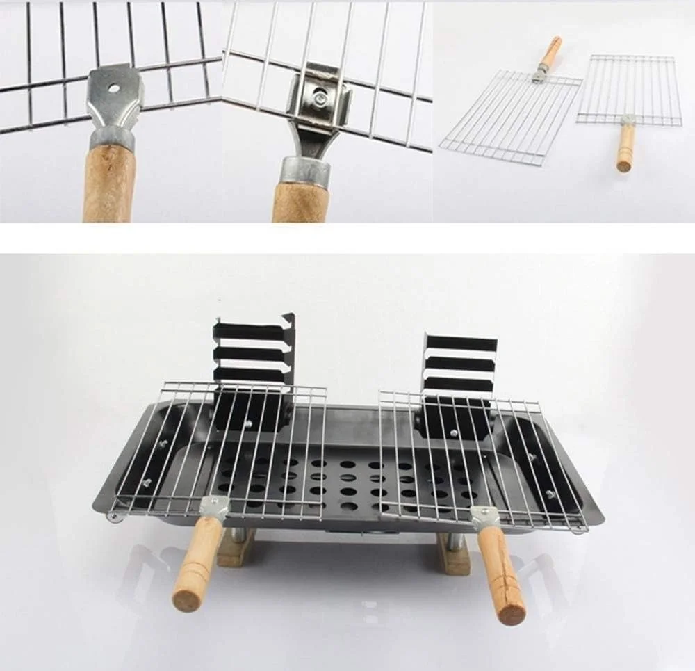 باربیکیو ذغالی تاشو قابل حمل استیل ضد زنگ مناسب کباب پز و کمپینگ باربیکیو ذغالی تاشو قابل حمل استیل ضد زنگ مناسب کباب پز و کمپینگ