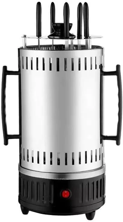 گریل باربیکیو عمودی برقی استیل، فر گریل تابه ای، گریل برقی بدون دود مناسب منزل - گریل برقی استیل کباب پز | ایستاده (مشکی) گریل باربیکیو عمودی برقی استیل، فر گریل تابه ای، گریل برقی بدون دود مناسب منزل - گریل برقی استیل کباب پز | ایستاده (مشکی)