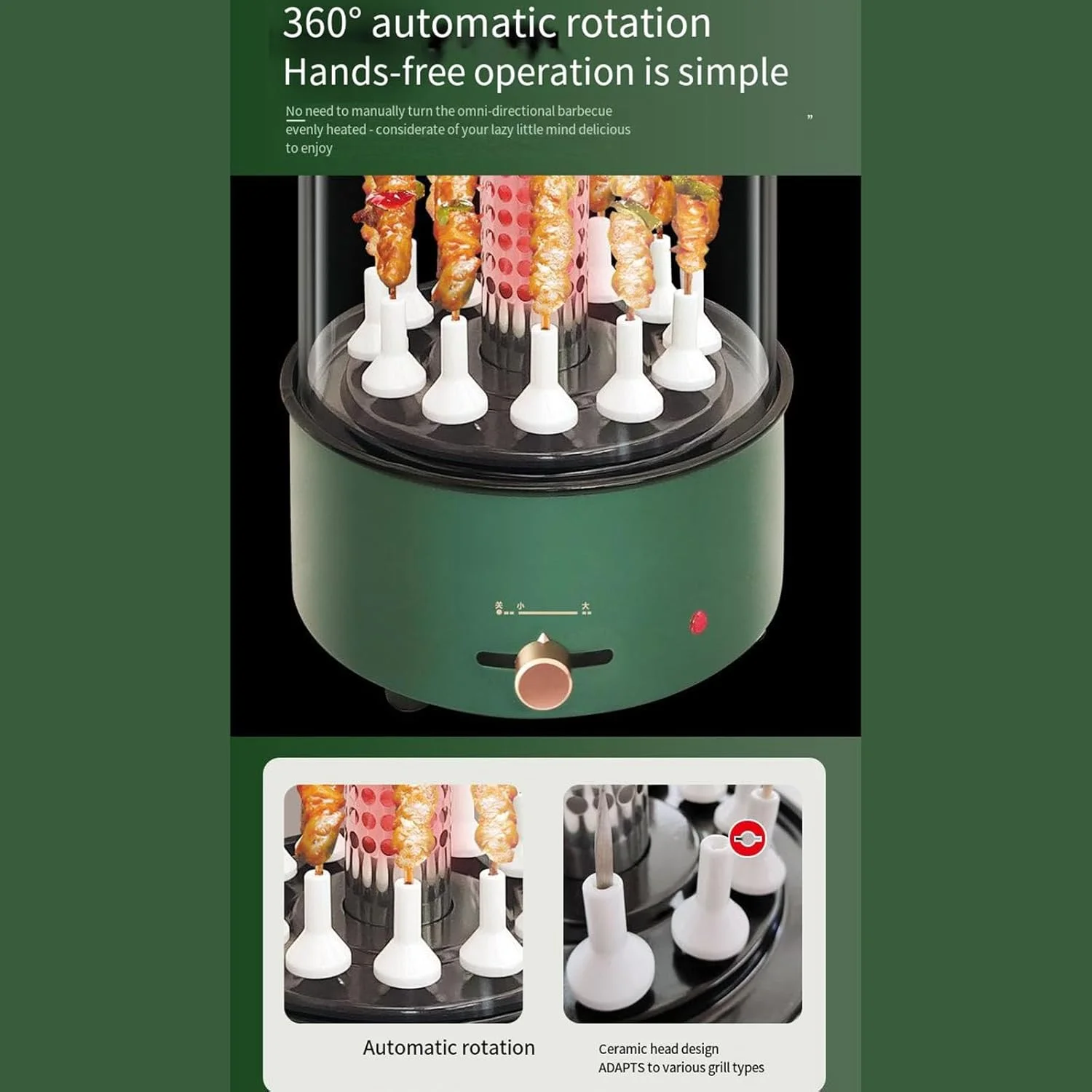 دستگاه کباب پز چرخشی اتوماتیک OPSREY 360 درجه عمودی بدون دود، دستگاه کباب پز خانگی کباب بره، آبی دستگاه کباب پز چرخشی اتوماتیک OPSREY 360 درجه عمودی بدون دود، دستگاه کباب پز خانگی کباب بره، آبی