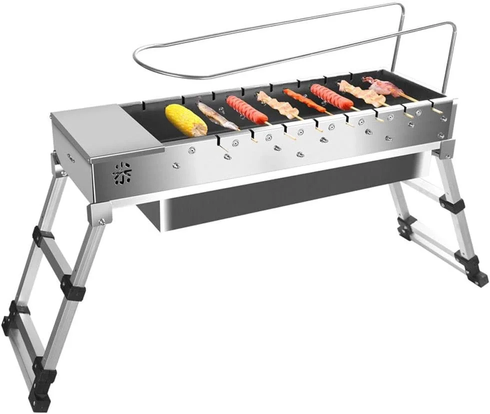 باربیکیو ذغالی تاشو استیل ضد زنگ برای فضای باز باربیکیو ذغالی تاشو استیل ضد زنگ برای فضای باز