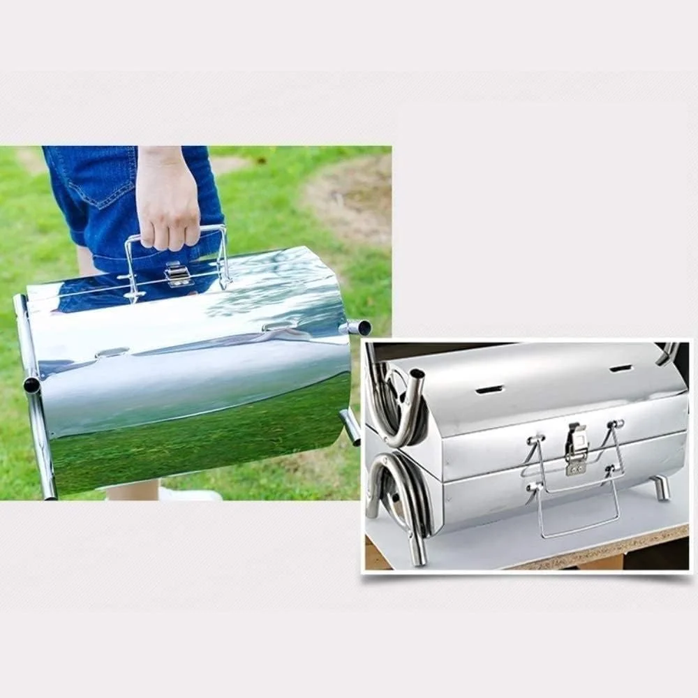 باربیکیو ذغالی تاشو قابل حمل، کباب پز استیل ضد زنگ، مناسب کمپینگ و فضای باز باربیکیو ذغالی تاشو قابل حمل، کباب پز استیل ضد زنگ، مناسب کمپینگ و فضای باز
