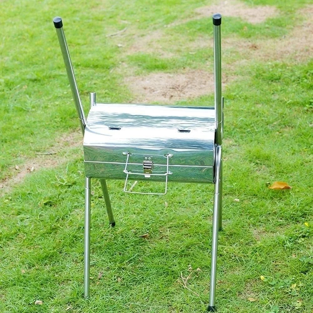 باربیکیو ذغالی تاشو قابل حمل، کباب پز استیل ضد زنگ، مناسب کمپینگ و فضای باز باربیکیو ذغالی تاشو قابل حمل، کباب پز استیل ضد زنگ، مناسب کمپینگ و فضای باز