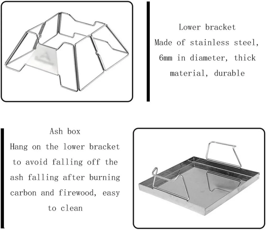 باربیکیو ذغالی تاشو قابل حمل ZLQHDG، مناسب منزل، جنس استیل ضد زنگ، مناسب فضای باز (رنگ: B) باربیکیو ذغالی تاشو قابل حمل ZLQHDG، مناسب منزل، جنس استیل ضد زنگ، مناسب فضای باز (رنگ: B)