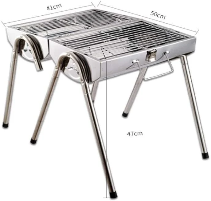 باربیکیو ذغالی تاشو قابل حمل QDDVGTGDS، استیل ضد زنگ، مناسب کباب، ایده آل برای کمپینگ باربیکیو ذغالی تاشو قابل حمل QDDVGTGDS، استیل ضد زنگ، مناسب کباب، ایده آل برای کمپینگ