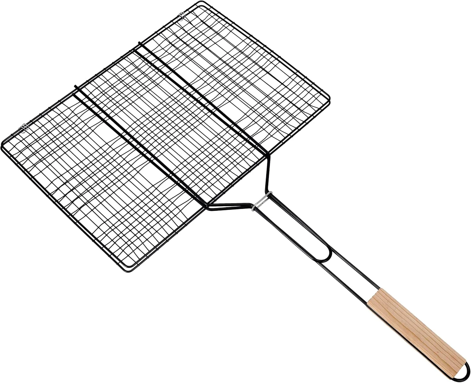 گریل باربیکیو رویال فورد با روکش کروم و دسته مدل RF10384 - سبد گریل تاشو قابل حمل برای ماهی، سبزیجات، میگو با دسته چوبی، سطح گریل بزرگتر گریل باربیکیو رویال فورد با روکش کروم و دسته مدل RF10384 - سبد گریل تاشو قابل حمل برای ماهی، سبزیجات، میگو با دسته چوبی، سطح گریل بزرگتر