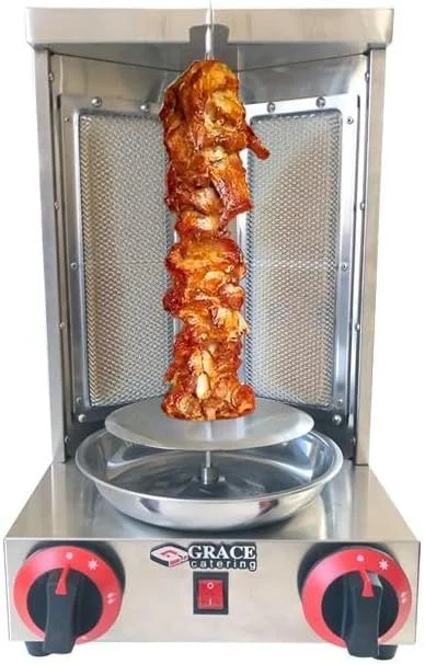 دستگاه کباب ترکی گازی چرخشی اتوماتیک با 2 مشعل سایز کوچک دستگاه کباب ترکی گازی چرخشی اتوماتیک با 2 مشعل سایز کوچک