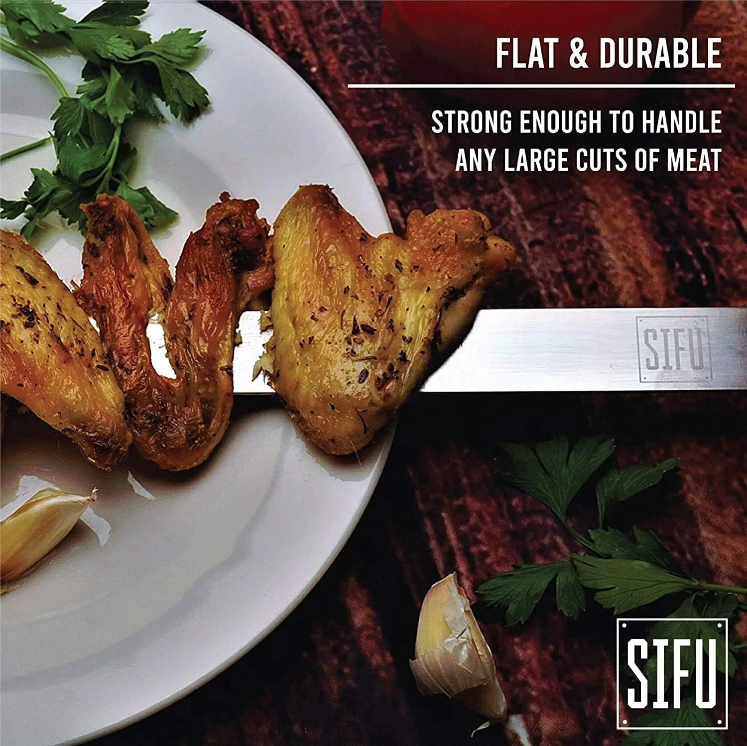 سیخ کوبیده تخت، استیل ضد زنگ درجه یک، ضروری برای غذاهای ایرانی، ترکی و برزیلی، ایده آل برای انواع کباب، 58 سانتی متر طول و 2.5 سانتی متر عرض، ست 4 عددی سیخ کوبیده تخت، استیل ضد زنگ درجه یک، ضروری برای غذاهای ایرانی، ترکی و برزیلی، ایده آل برای انواع کباب، 58 سانتی متر طول و 2.5 سانتی متر عرض، ست 4 عددی