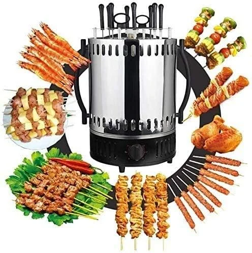 گریل تنوری چرخشی عمودی حرفه ای Skipdr - دستگاه کباب پز برقی رومیزی، دستگاه پخت چرخشی، استیل ضد زنگ با لوازم پخت، سیخ های کباب مقاوم در برابر لک، مناسب برای استفاده خانگی گریل تنوری چرخشی عمودی حرفه ای Skipdr - دستگاه کباب پز برقی رومیزی، دستگاه پخت چرخشی، استیل ضد زنگ با لوازم پخت، سیخ های کباب مقاوم در برابر لک، مناسب برای استفاده خانگی