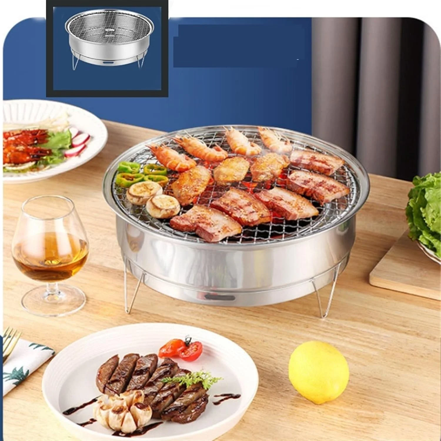 منقل کباب زغالی اسکایرا مناسب پیک نیک و کمپینگ، قابل حمل، دارای توری های آهنی و قفسه فر منقل کباب زغالی اسکایرا مناسب پیک نیک و کمپینگ، قابل حمل، دارای توری های آهنی و قفسه فر