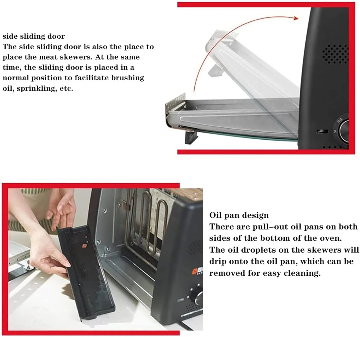 اجاق کباب پز برقی SLKTDE، دستگاه کباب پز برقی، چرخش اتوماتیک 360 درجه با کنترل ایمنی دما، دستگاه کباب پز بدون دود برای BBQ خانگی اجاق کباب پز برقی SLKTDE، دستگاه کباب پز برقی، چرخش اتوماتیک 360 درجه با کنترل ایمنی دما، دستگاه کباب پز بدون دود برای BBQ خانگی